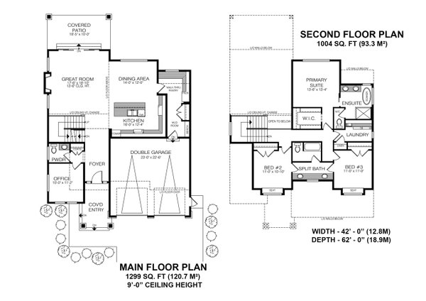House Plan Design - Floor Plan - Main Floor for Contemporary House Plan #1100-98 - 3 bed, 2.5 bath