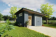 Contemporary Style House Plan - 1 Beds 1 Baths 442 Sq/Ft Plan #48-1097 