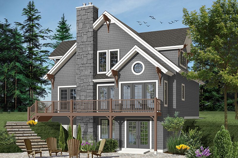 Home Plan - Exterior - Front Elevation 5 for European House Plan #23-2513 - 3 bed, 2 bath