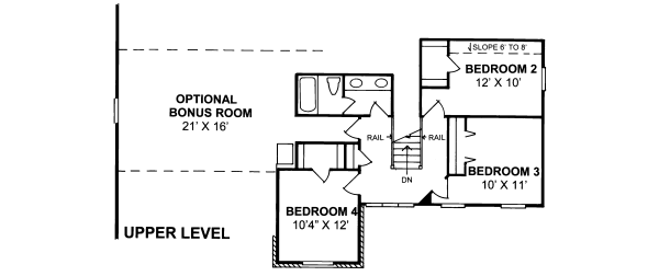 Dream House Plan - Traditional Floor Plan - Upper Floor Plan #20-350