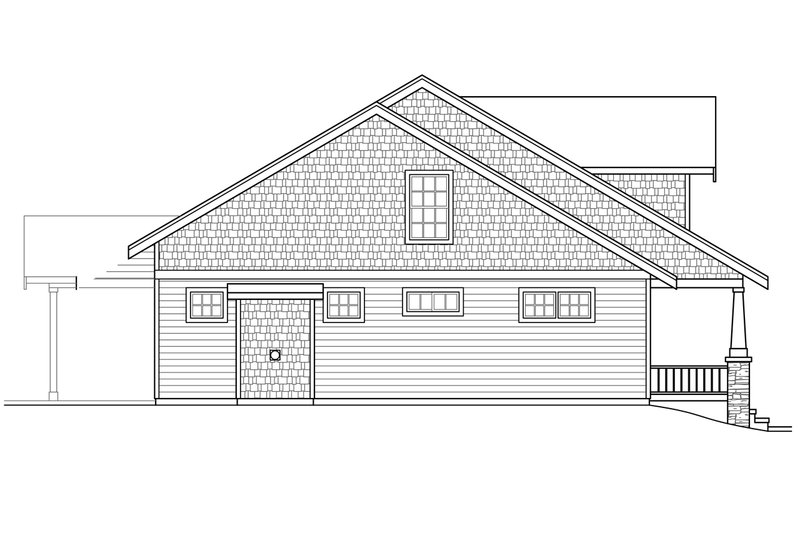 House Plan Design - Exterior - Other Elevation for Craftsman House Plan #124-979 - 4 bed, 3 bath