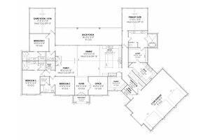 Floor Plan - Main Floor for European House Plan #1096-22 - 4 bed, 4.5 bath