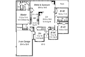 Floor Plan - Main Floor for European House Plan #329-294 - 5 bed, 3.5 bath