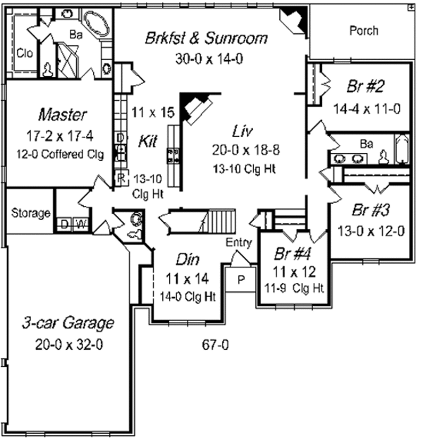 European Floor Plan - Main Floor Plan #329-294