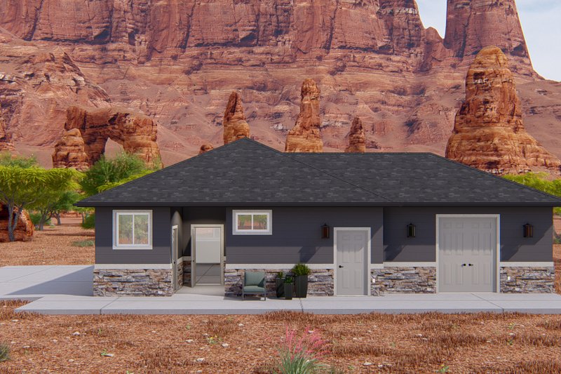 House Plan Design - Exterior - Other Elevation for Traditional House Plan #1060-136, 1 bath