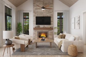 Interior - Family Room for Barndominium House Plan #430-363 - 4 bed, 3.5 bath