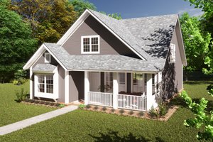 Cottage Exterior - Front Elevation Plan #513-2076