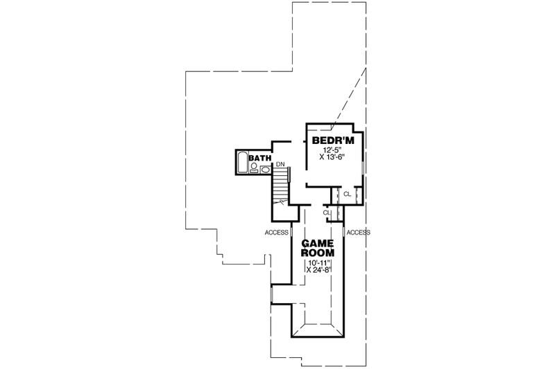 Dream House Plan - Floor Plan - Upper Floor for Cottage House Plan #34-180 - 3 bed, 3 bath