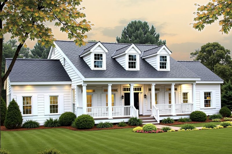Home Plan - Farmhouse Exterior - Front Elevation Plan #3-262