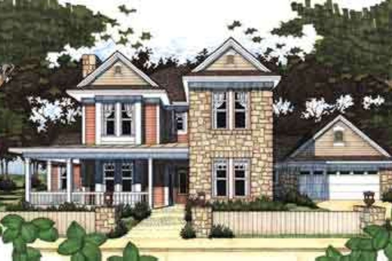 Home Plan - Farmhouse Exterior - Front Elevation Plan #120-122