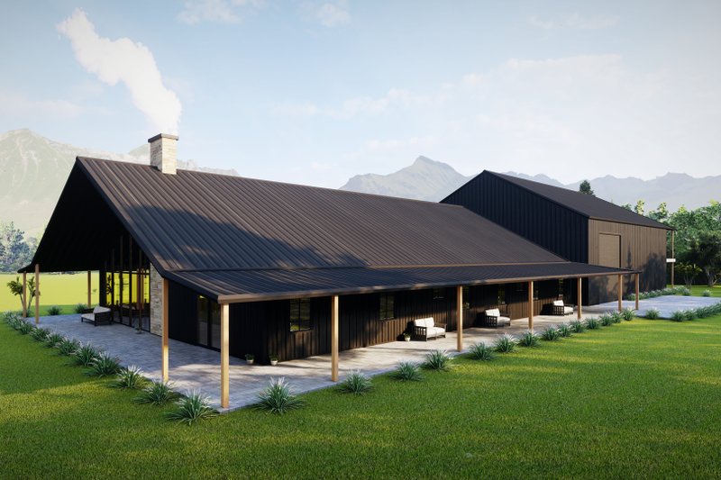 House Design - Exterior - Other Elevation 3 for Barndominium House Plan #1107-36 - 3 bed, 2.5 bath