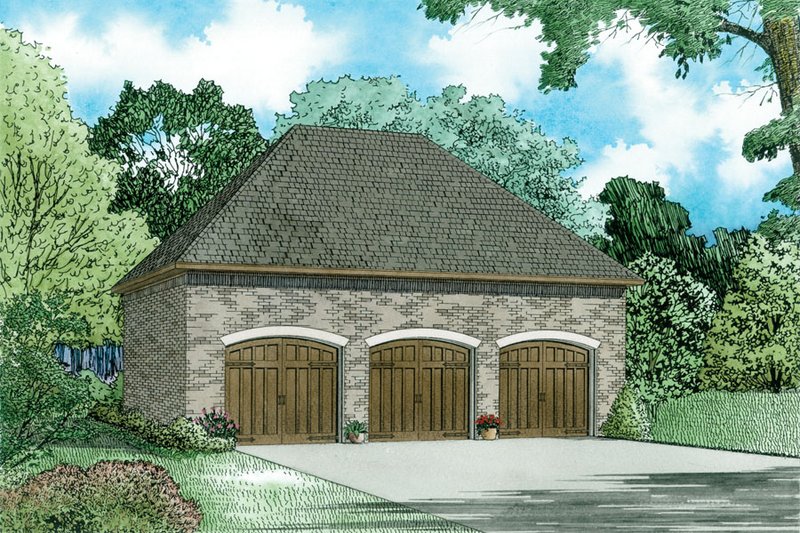 House Blueprint - Traditional Exterior - Front Elevation Plan #17-3475