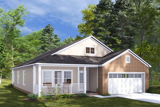 Exterior - Other Elevation for Cottage House Plan #513-2276 - 3 bed, 2 bath