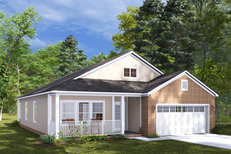 House Blueprint - Exterior - Other Elevation for Cottage House Plan #513-2276 - 3 bed, 2 bath