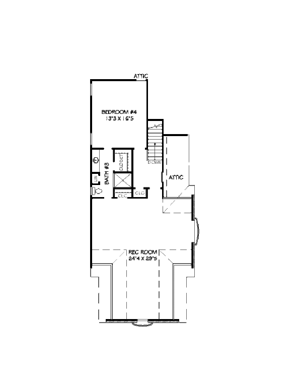 European Floor Plan - Upper Floor Plan #424-12