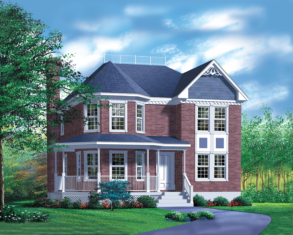 Victorian Style House Plan - 4 Beds 2.5 Baths 2279 Sq/Ft Plan #25-2037