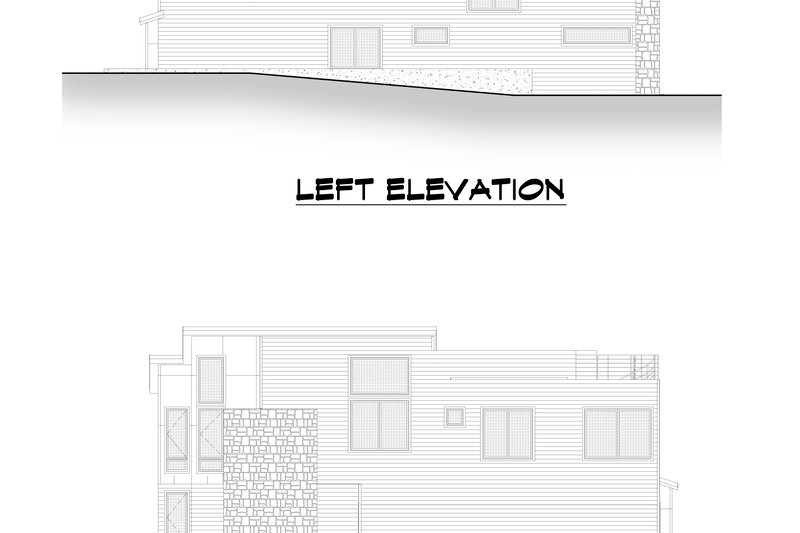 House Blueprint - Exterior - Other Elevation 4 for Contemporary House Plan #1066-120 - 4 bed, 3 bath