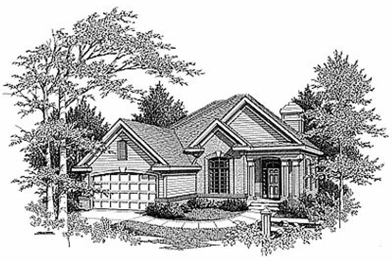 Home Plan - Traditional Exterior - Front Elevation Plan #70-314