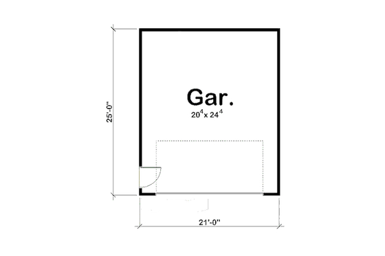 Floor Plan - Main Floor for Cottage House Plan #455-71, 0 bath
