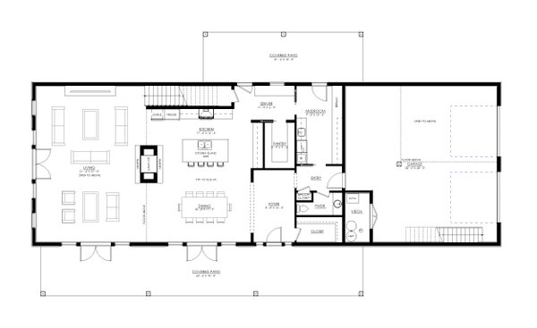 Dream House Plan - Barndominium Floor Plan - Main Floor Plan #1114-54