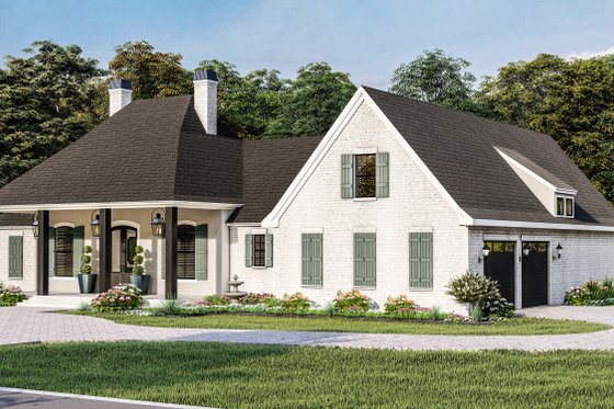 Exterior - Other Elevation 5 for Traditional House Plan #406-9664 - 4 bed, 3 bath