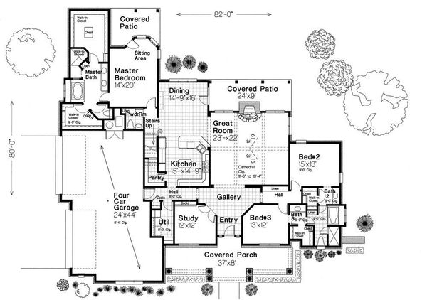 Dream House Plan - European Floor Plan - Main Floor Plan #310-959