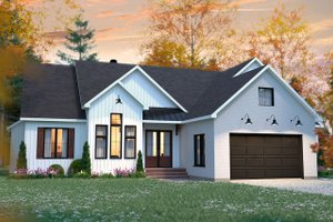 Exterior - Front Elevation 3 for Farmhouse House Plan #23-2723 - 3 bed, 2 bath