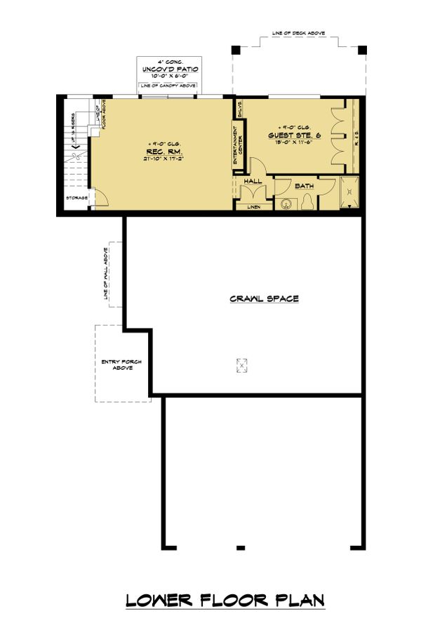 Home Plan - Contemporary Floor Plan - Lower Floor Plan #1066-118