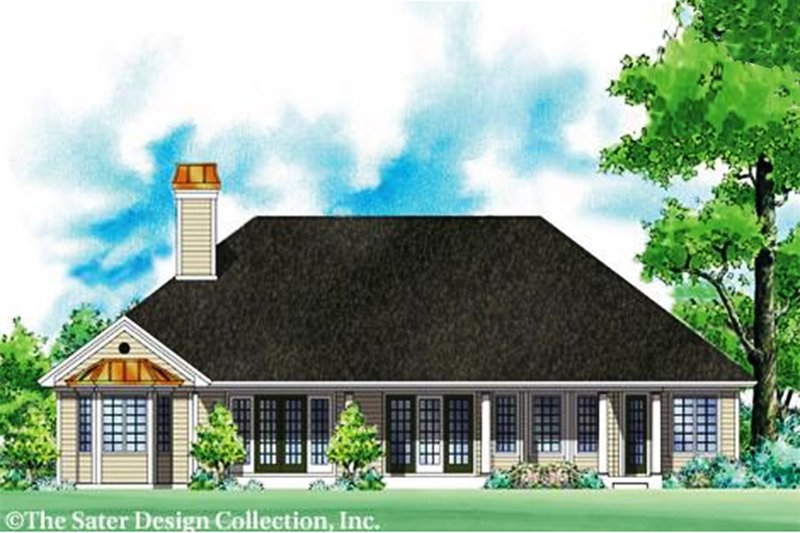 Home Plan - Exterior - Rear Elevation 1 for Country House Plan #930-184 - 3 bed, 2 bath