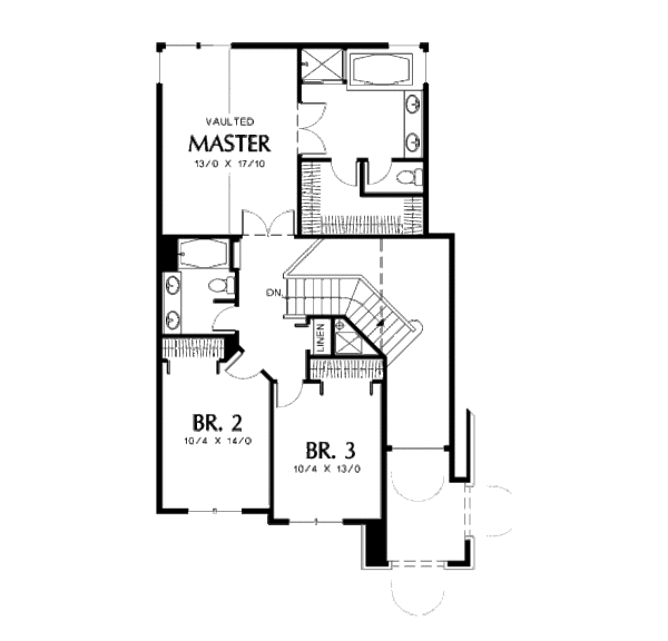 Home Plan - European Floor Plan - Upper Floor Plan #48-335