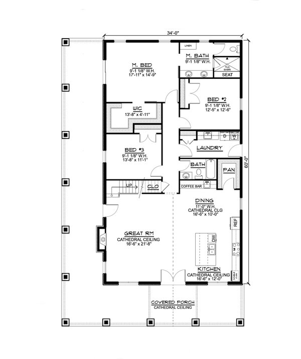 Dream House Plan - Country Floor Plan - Main Floor Plan #1064-241