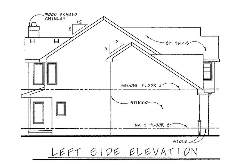 Home Plan - Exterior - Other Elevation 1 for European House Plan #20-1403 - 3 bed, 3 bath