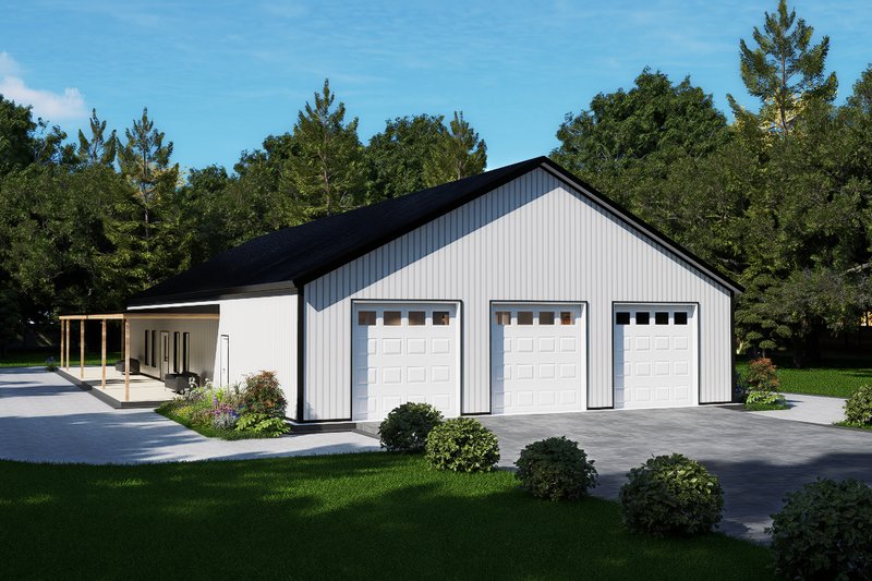 Dream House Plan - Exterior - Other Elevation for Barndominium House Plan #1107-52 - 4 bed, 3 bath