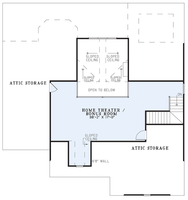 Home Plan - Classical Floor Plan - Upper Floor Plan #17-2778
