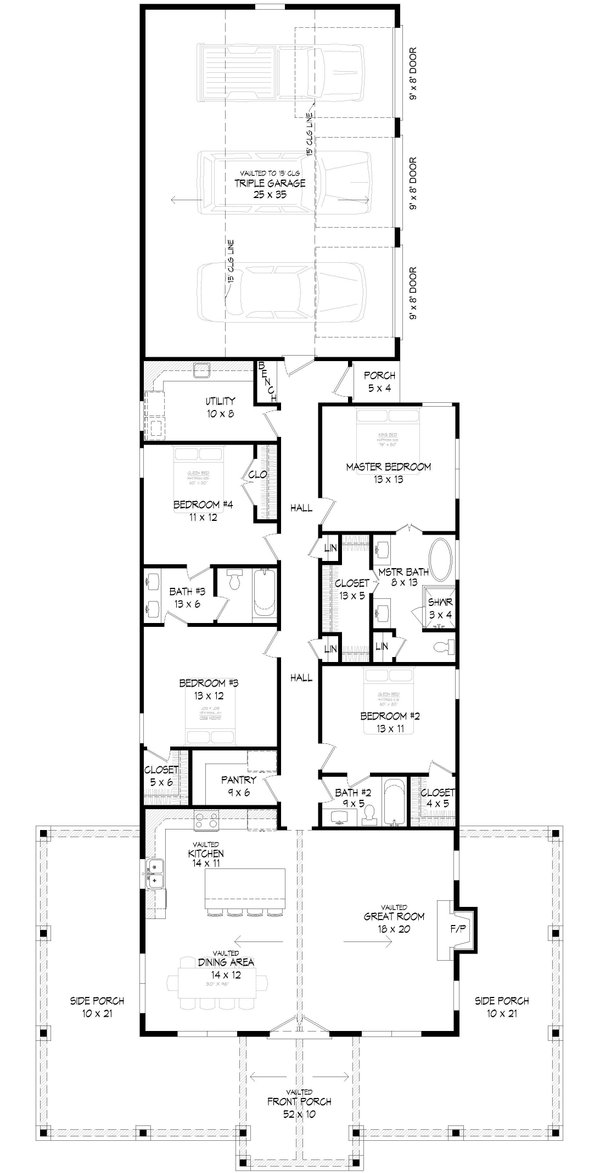 Barndominium Floor Plan - Main Floor Plan #932-1242