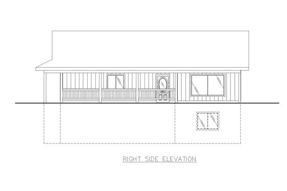 Exterior - Other Elevation for Log House Plan #117-547 - 3 bed, 3 bath