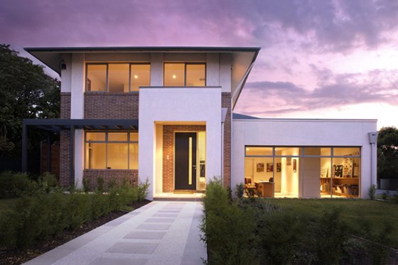 Exterior - Front Elevation for Modern House Plan #496-2 - 4 bed, 2.5 bath