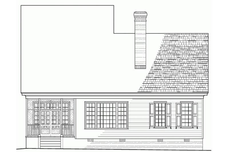 Architectural House Design - Exterior - Rear Elevation for Southern House Plan #137-189 - 4 bed, 4.5 bath