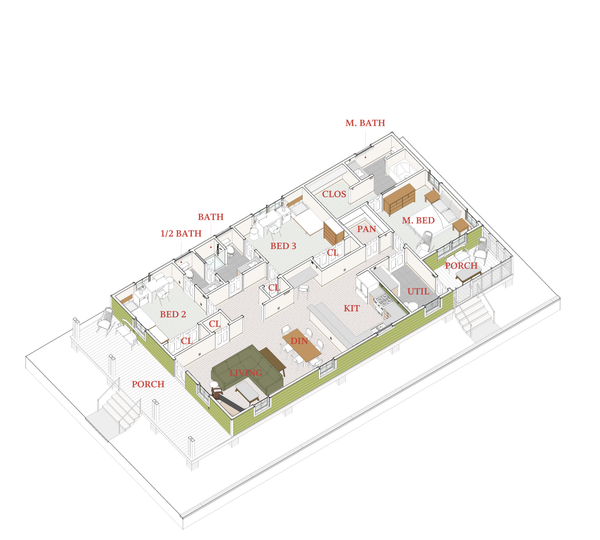 Beach Floor Plan - Other Floor Plan #460-5