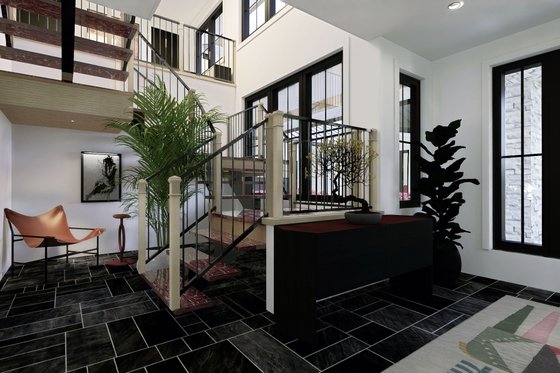 Interior - Entry for Farmhouse House Plan #1101-2 - 5 bed, 5.5 bath