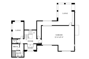 Floor Plan - Lower Floor for Beach House Plan #426-5 - 3 bed, 4.5 bath
