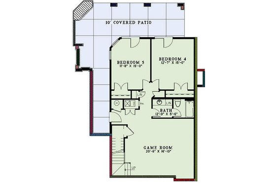 Floor Plan - Lower Floor for Country House Plan #17-2452 - 5 bed, 3 bath