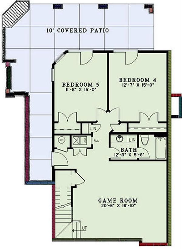 House Design - Country Floor Plan - Lower Floor Plan #17-2452