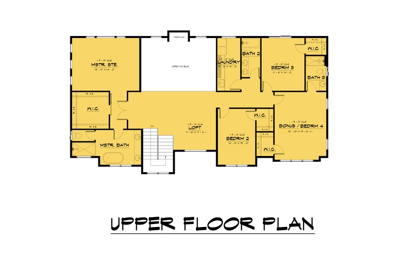 Architectural House Design - Floor Plan - Upper Floor for Contemporary House Plan #1066-205 - 5 bed, 4.5 bath