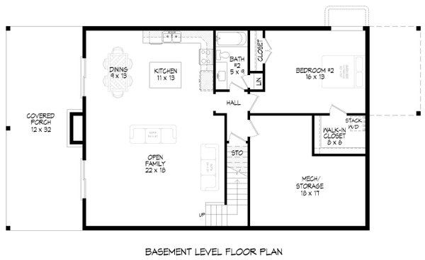 Dream House Plan - Country Floor Plan - Lower Floor Plan #932-1239