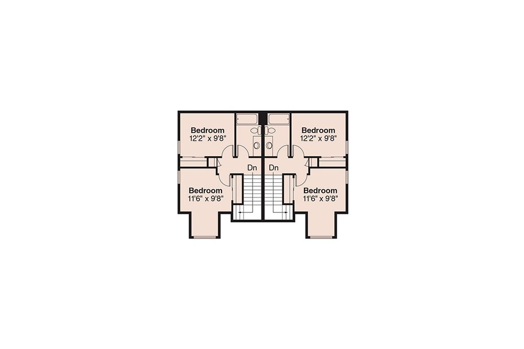 Floor Plan - Upper Floor for Craftsman House Plan #124-808 - 6 bed, 4 bath