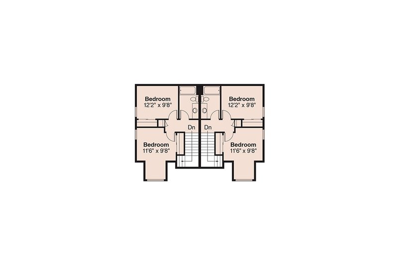 Home Plan - Floor Plan - Upper Floor for Craftsman House Plan #124-808 - 6 bed, 4 bath