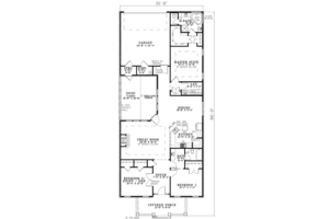 Floor Plan - Main Floor for Southern House Plan #17-2212 - 3 bed, 2 bath