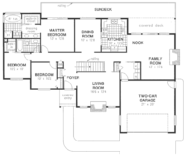 Traditional Floor Plan - Main Floor Plan #18-9014