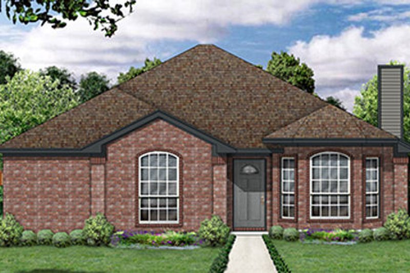 European Style House Plan - 3 Beds 2 Baths 1498 Sq/Ft Plan #84-306